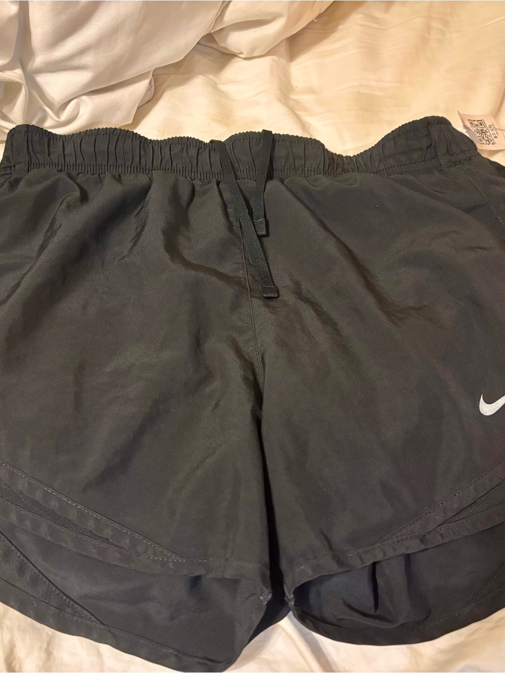 Nike Black Running Shorts with White Swoosh